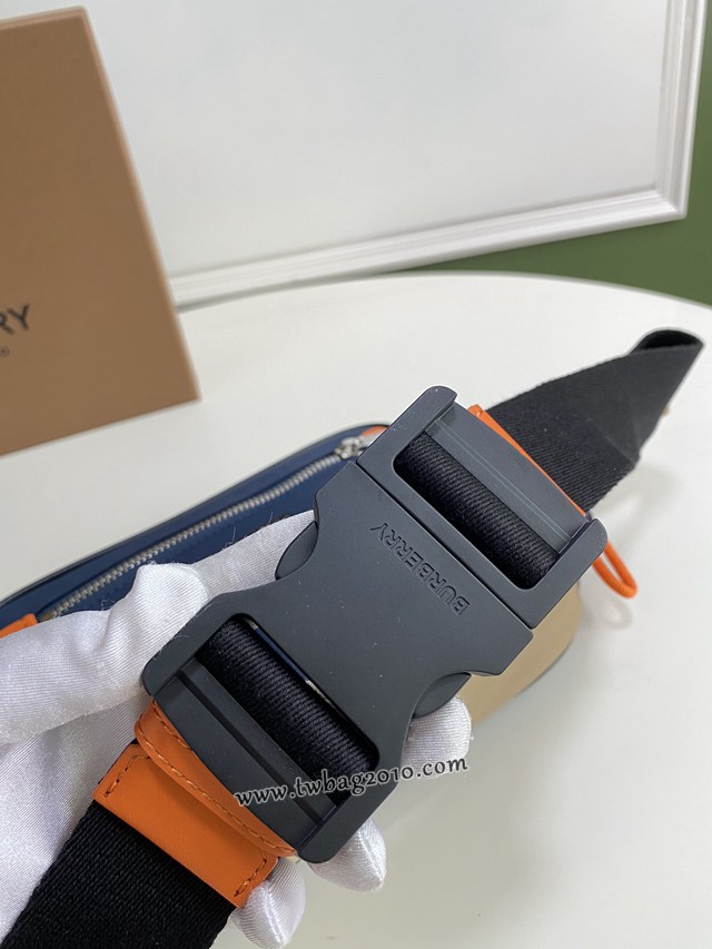 Burberry專櫃新腰包款 巴寶莉拼色尼龍面料男士腰包挎包 yxb1036
